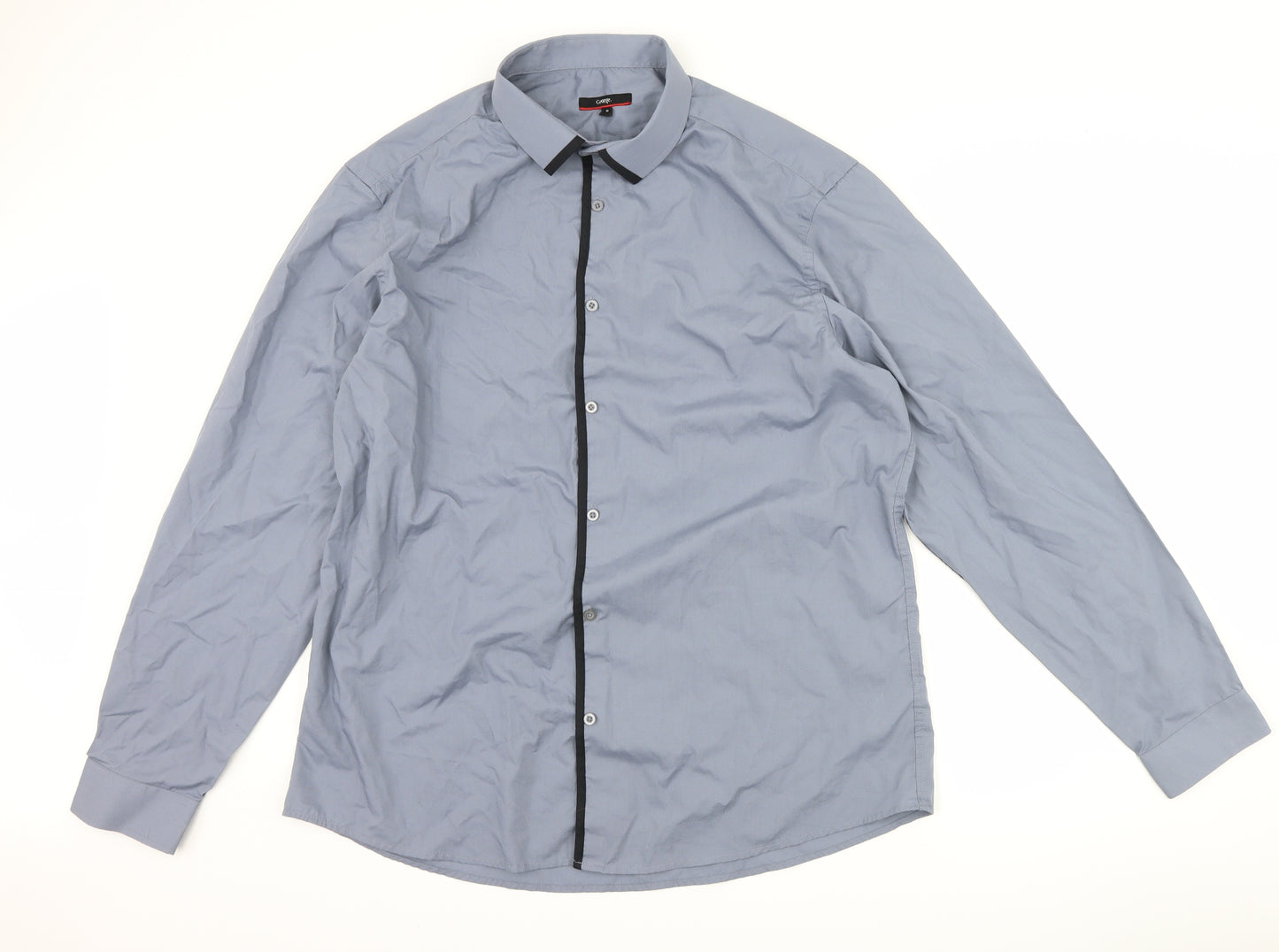 George Mens Grey    Dress Shirt Size 18
