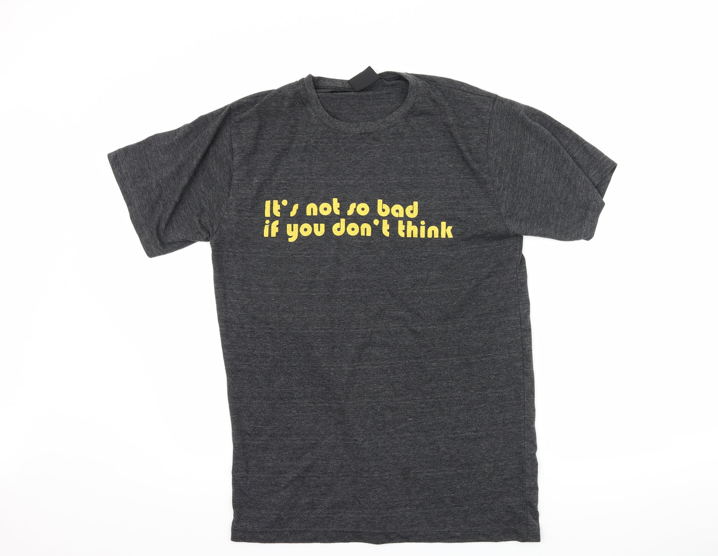 HAPPY MONDAY Mens Grey    T-Shirt Size L  - slogan
