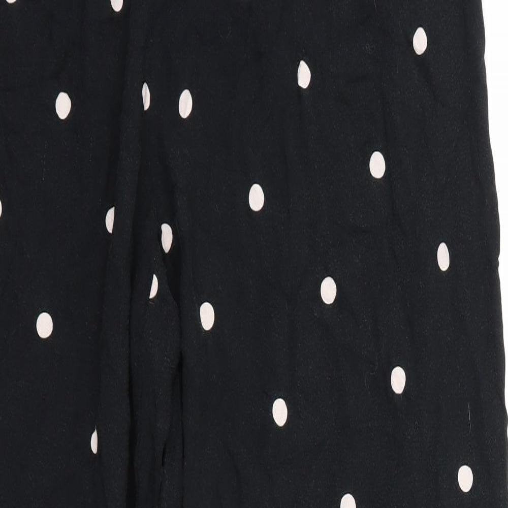 Primark Womens Black Polka Dot  Trousers  Size 14 L27 in