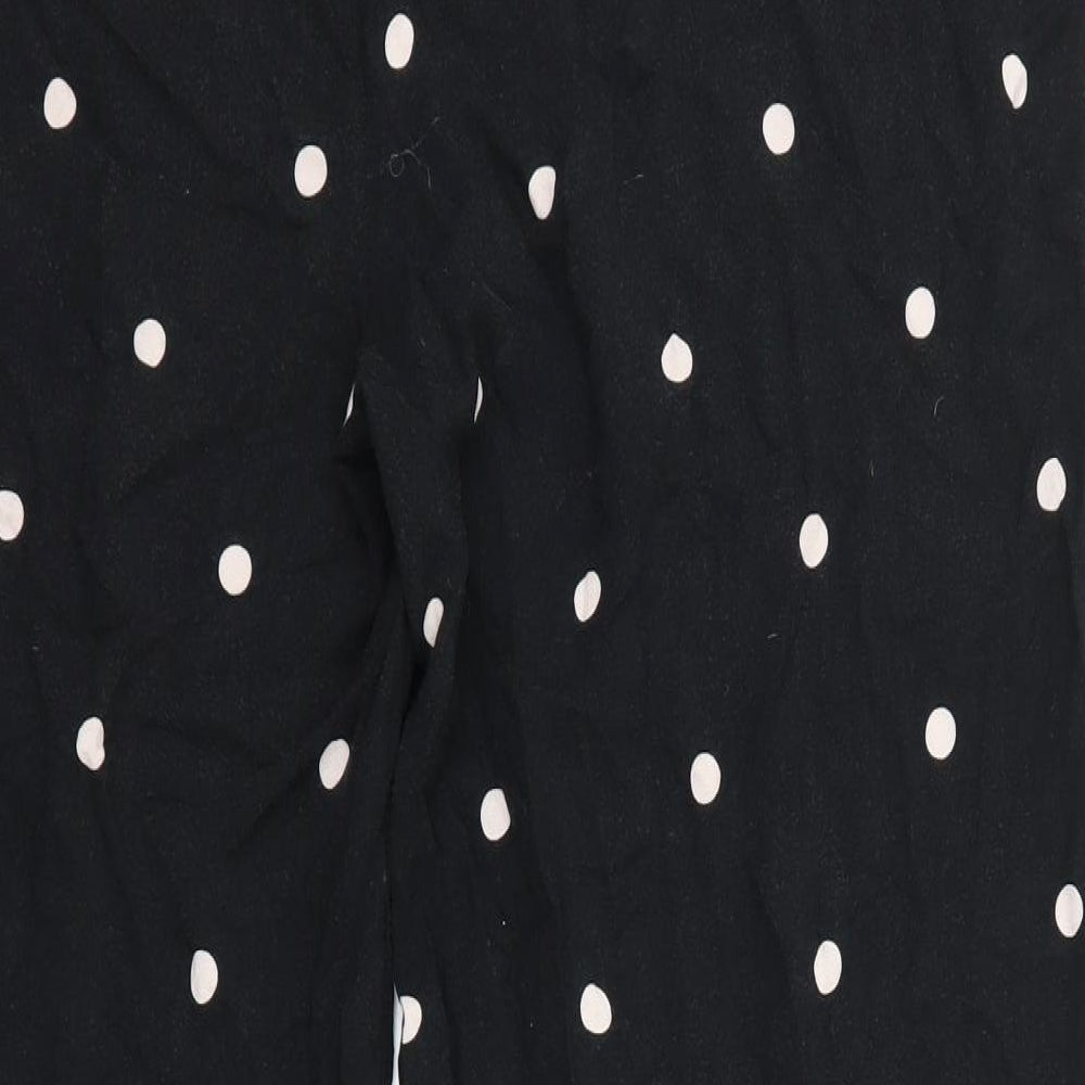 Primark Womens Black Polka Dot  Trousers  Size 14 L27 in