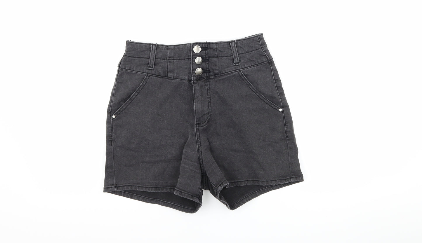denim co Womens Grey  Denim Hot Pants Shorts Size 10