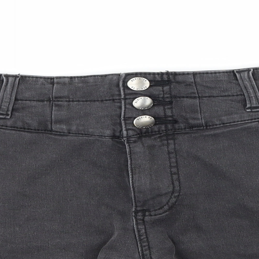 denim co Womens Grey  Denim Hot Pants Shorts Size 10