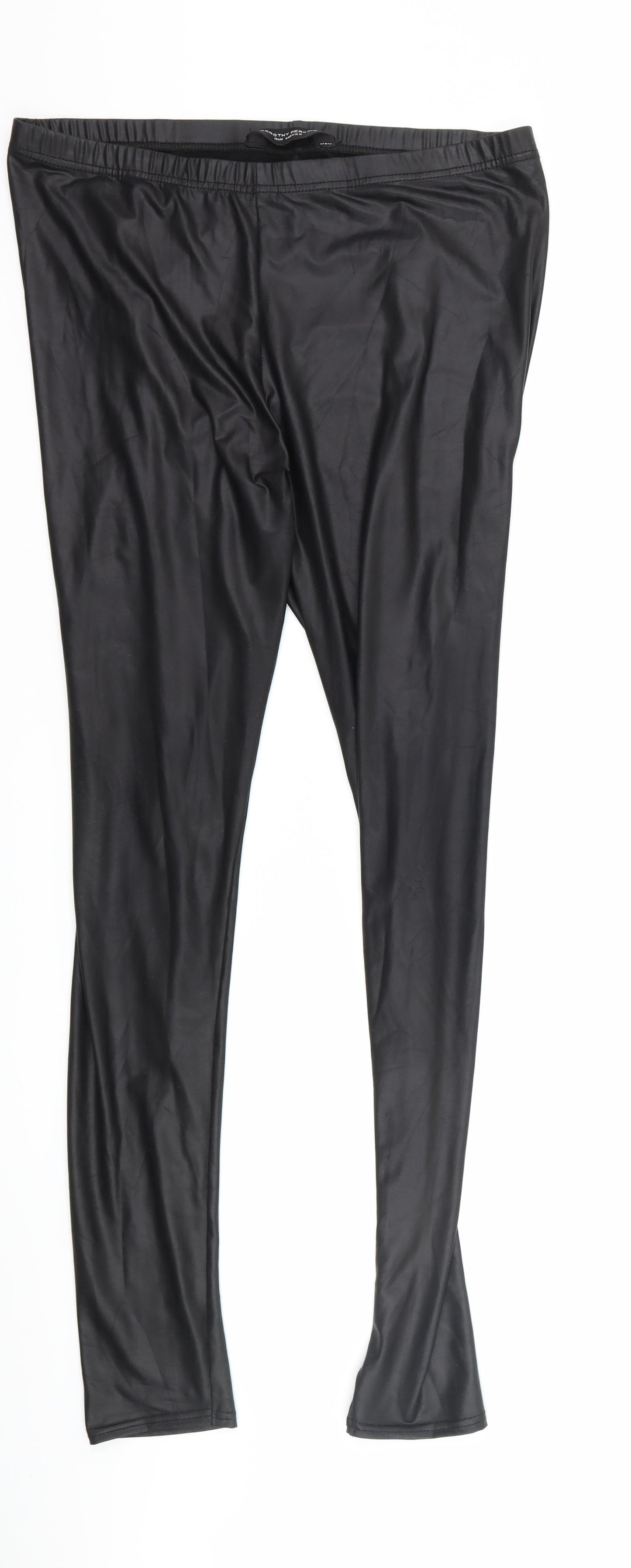 Dorothy Perkins Womens Black   Capri Leggings Size 16 L30 in