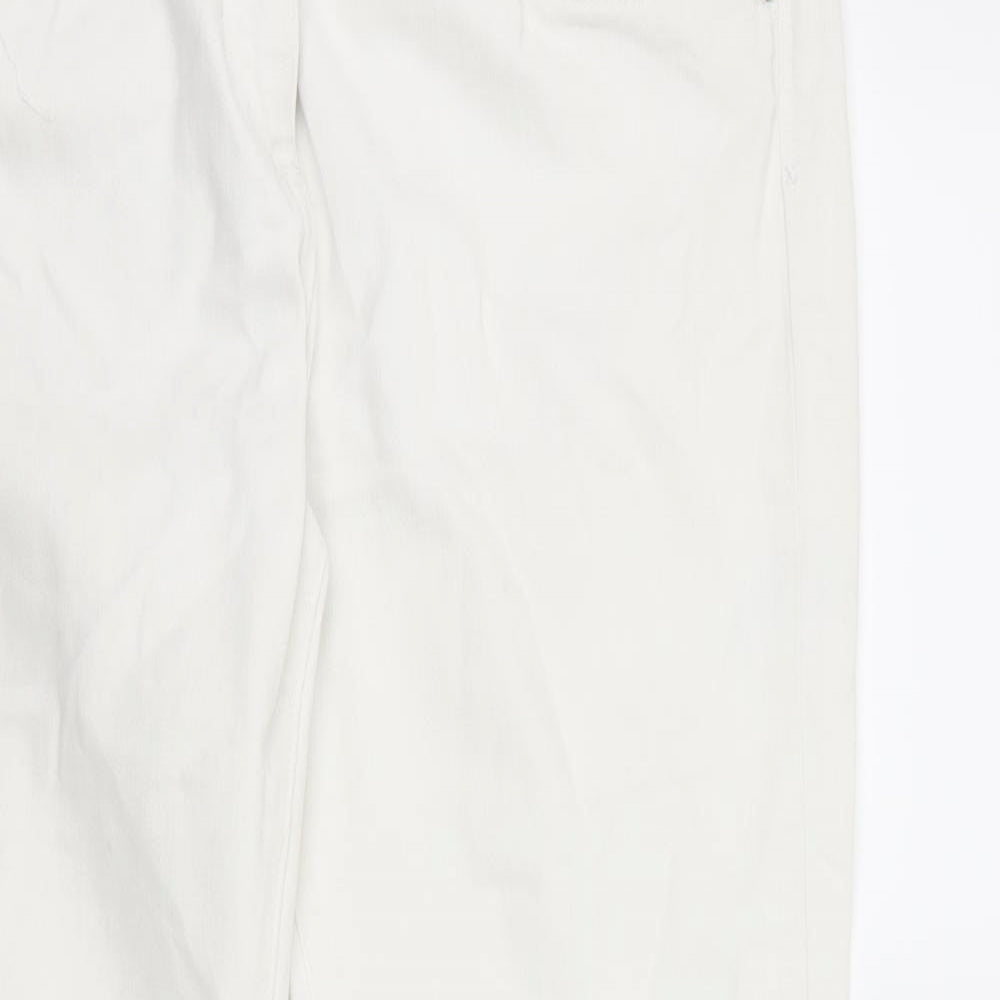 Marks and Spencer Womens White  Denim Bootcut Jeans Size 14 L27 in