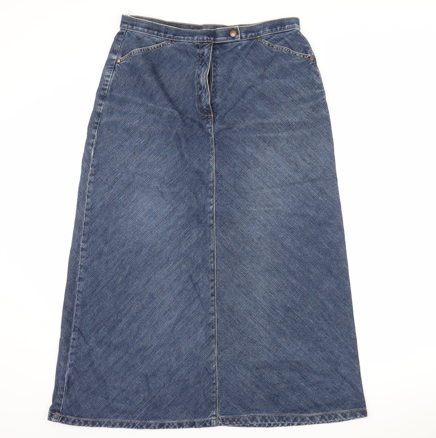Marks and Spencer Womens Blue  Denim Maxi Skirt Size 14