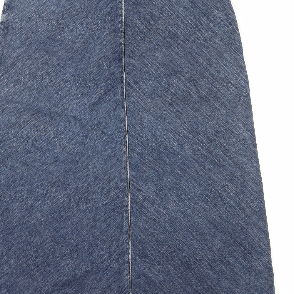 Marks and Spencer Womens Blue  Denim Maxi Skirt Size 14