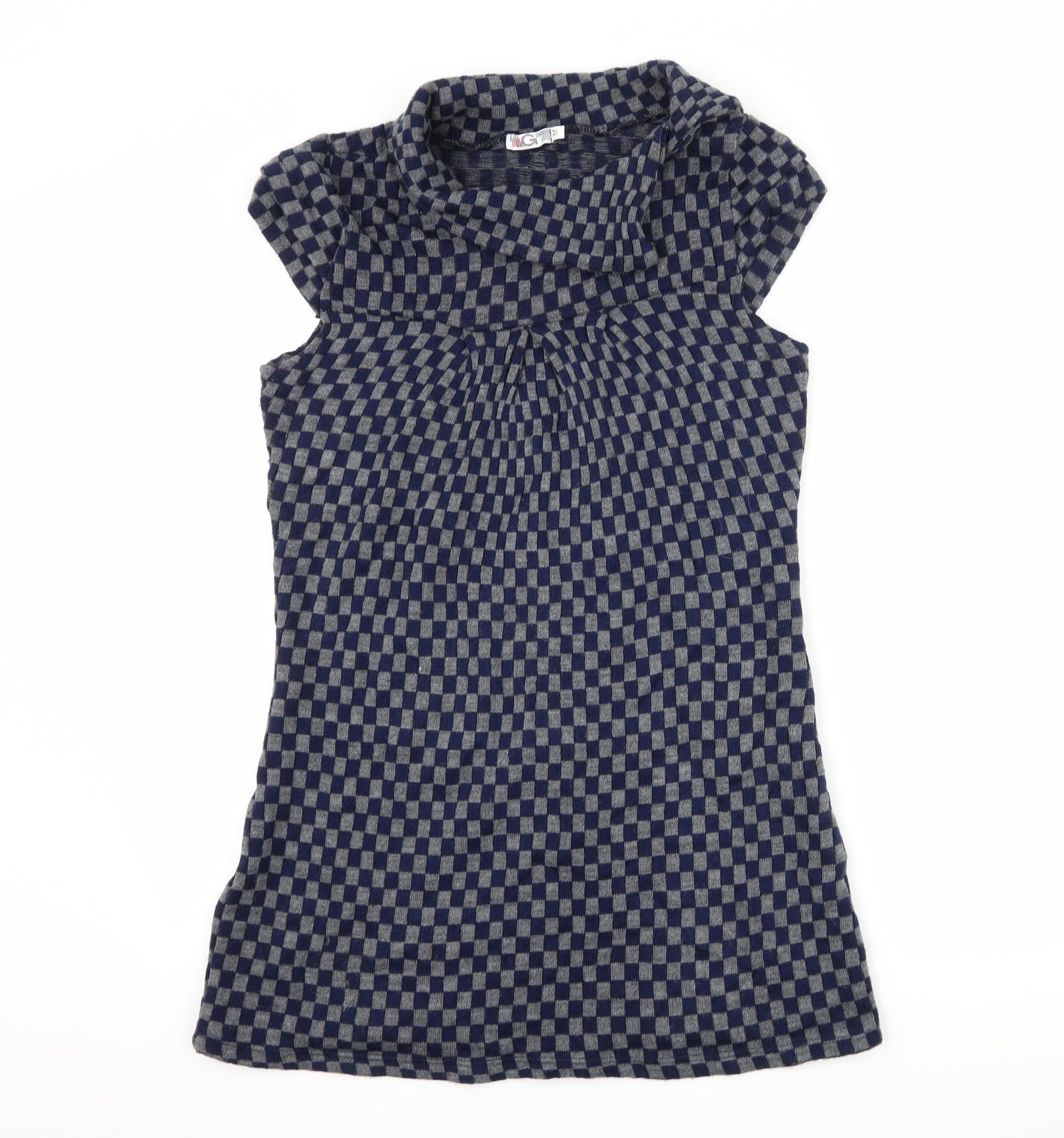 Preworn Womens Blue Check  Jumper Dress  Size M