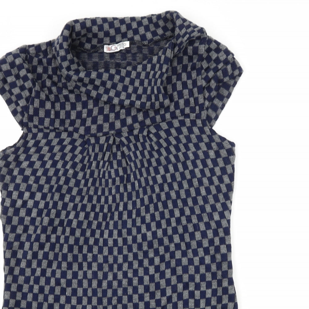 Preworn Womens Blue Check  Jumper Dress  Size M