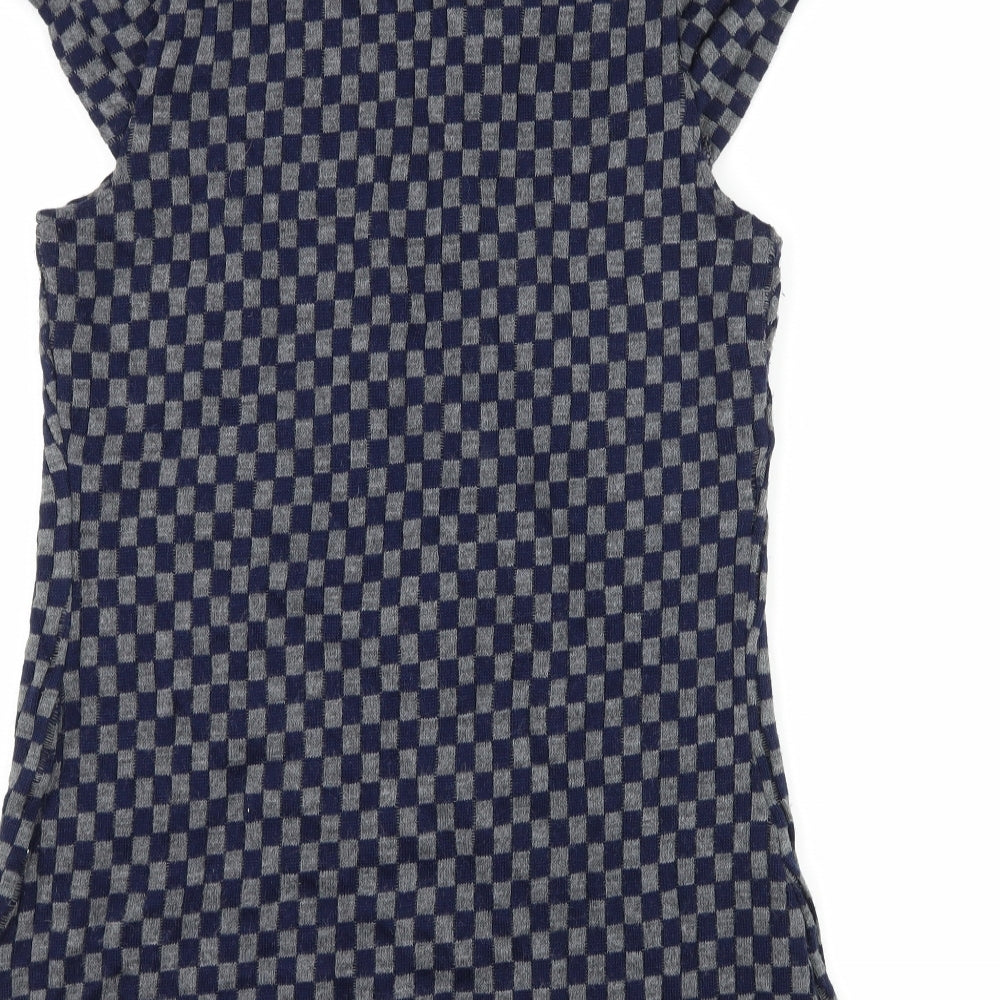 Preworn Womens Blue Check  Jumper Dress  Size M