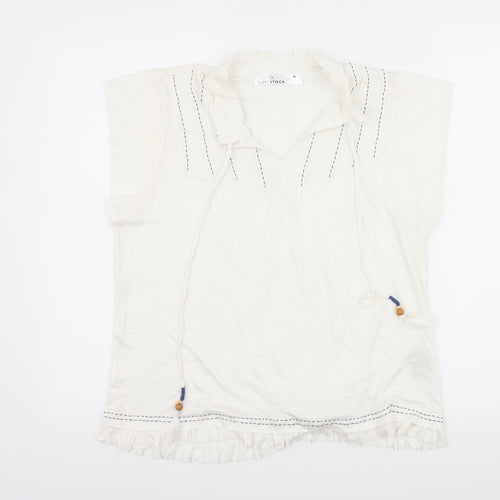 Lost Stock Womens White   Basic T-Shirt Size M
