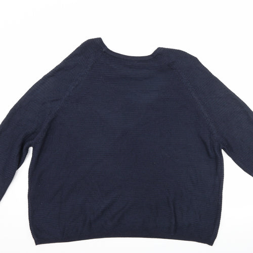 Jaqueline deYong Womens Blue   Pullover Jumper Size M