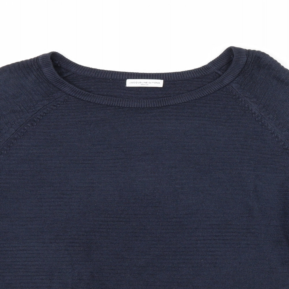 Jaqueline deYong Womens Blue   Pullover Jumper Size M
