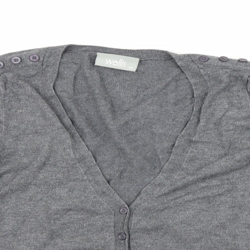 Wallis Womens Grey   Cardigan Jumper Size 10