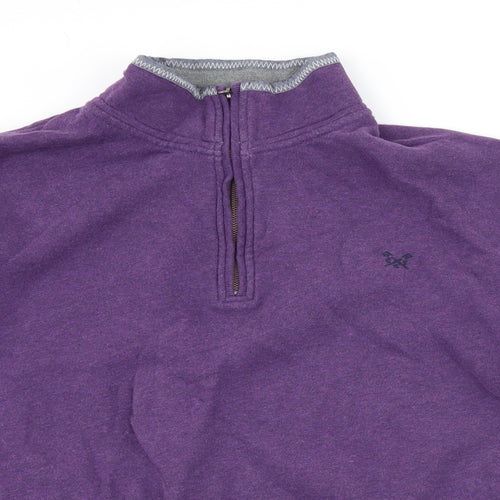 Crew Clothing Mens Purple   Henley Sweatshirt Size 3XL