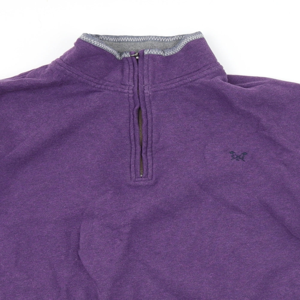 Crew Clothing Mens Purple   Henley Sweatshirt Size 3XL