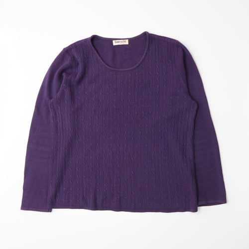 Bonmarché Womens Purple  Knit Pullover Jumper Size S