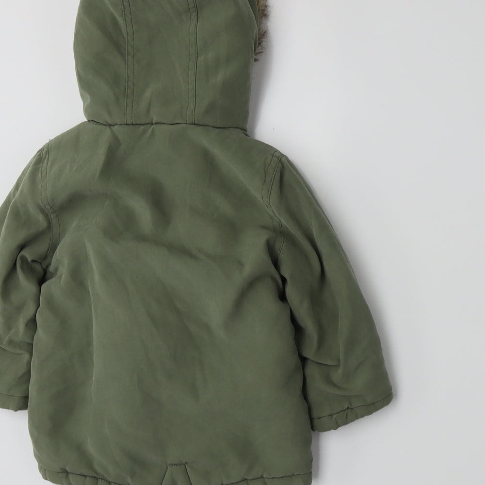 George Boys Green   Basic Coat Coat Size 12-18 Months