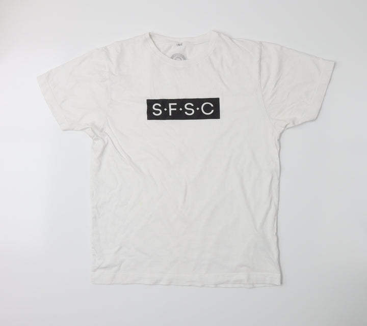 Continental Womens White Basic T-Shirt Size L