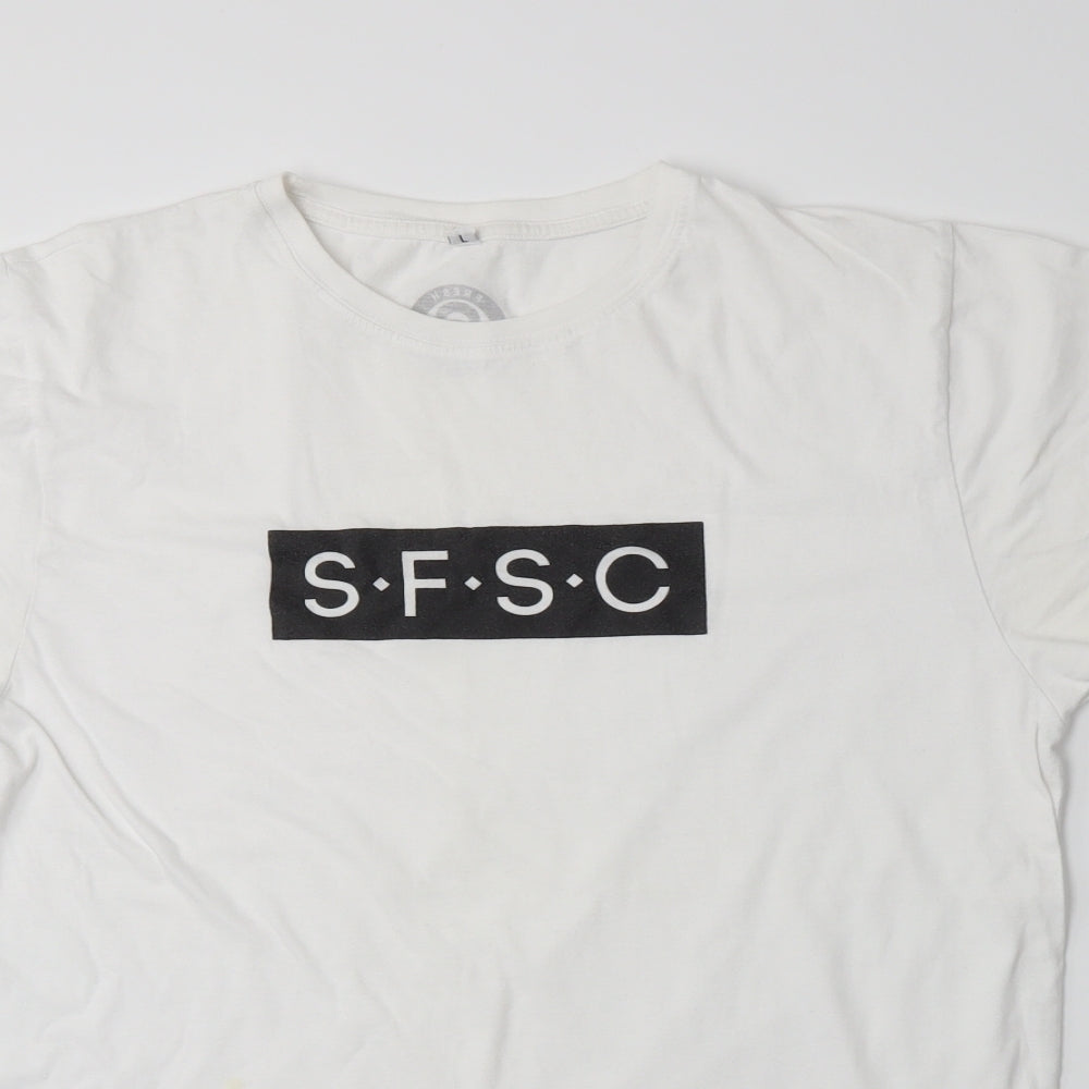 Continental Womens White   Basic T-Shirt Size L