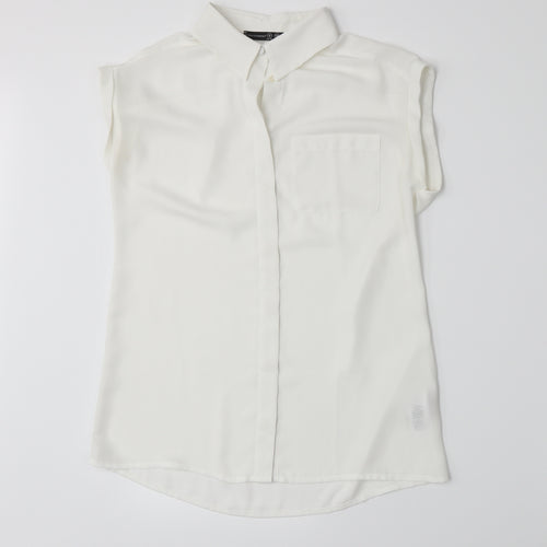 Atmosphere Womens White   Basic Button-Up Size 8