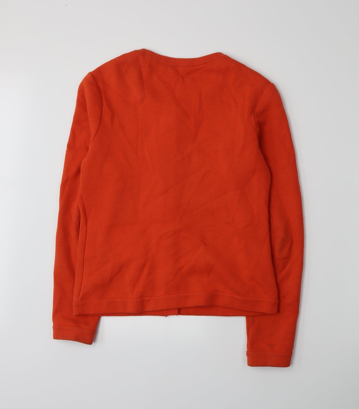 Laura Ashley Womens Orange  Knit Cardigan Jumper Size 12