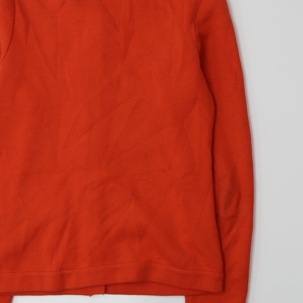 Laura Ashley Womens Orange  Knit Cardigan Jumper Size 12