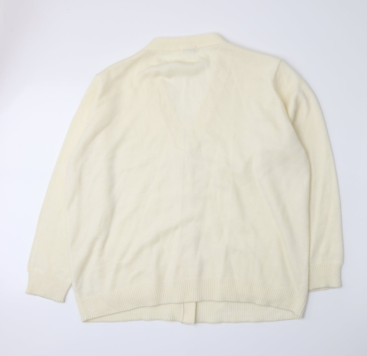 Damart Womens White  Knit Cardigan Jumper Size 26