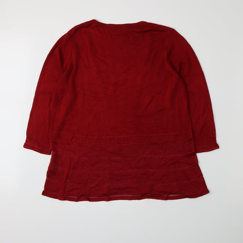Per Una Womens Red   Pullover Jumper Size 16  -