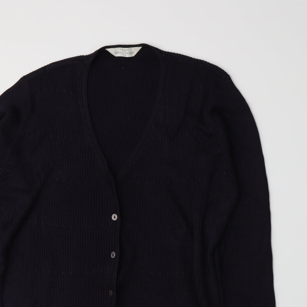 Marks and Spencer Womens Blue   Cardigan Jumper Size 12