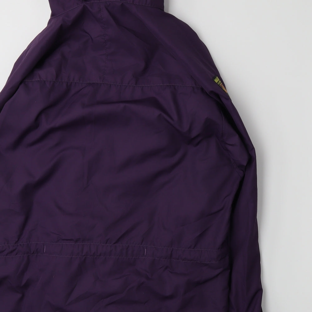 Analogy Mens Purple  Rayon Anorak Coat Size S
