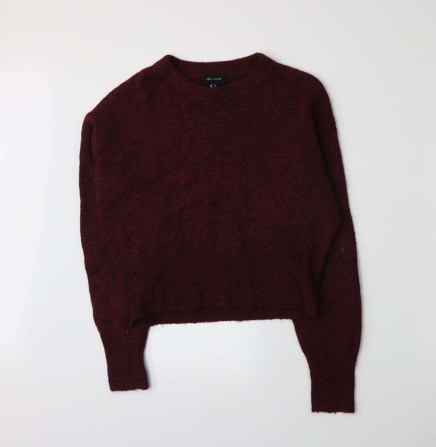 New Look Womens Red  Knit Pullover Jumper Size S