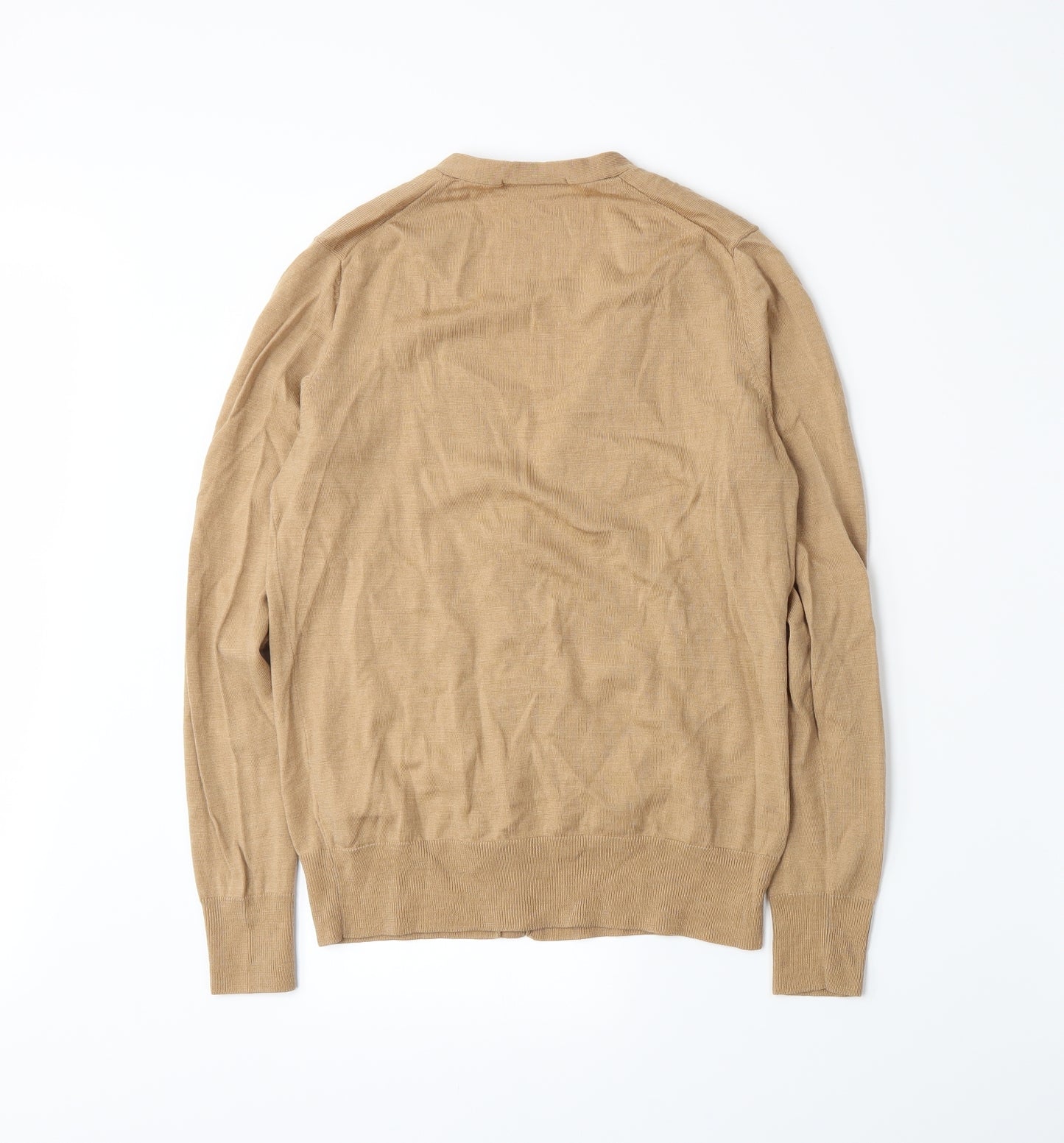 Uniqlo Mens Beige  Knit Cardigan Jumper Size S