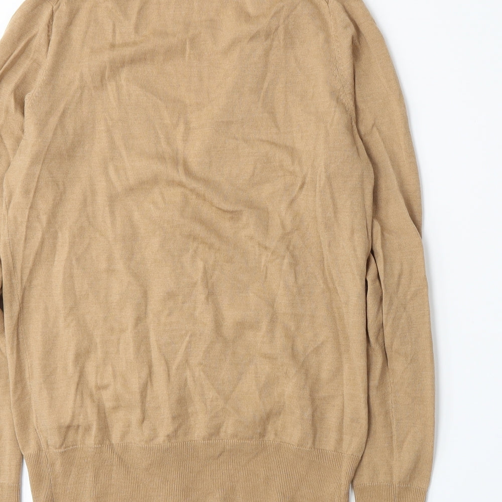 Uniqlo Mens Beige  Knit Cardigan Jumper Size S