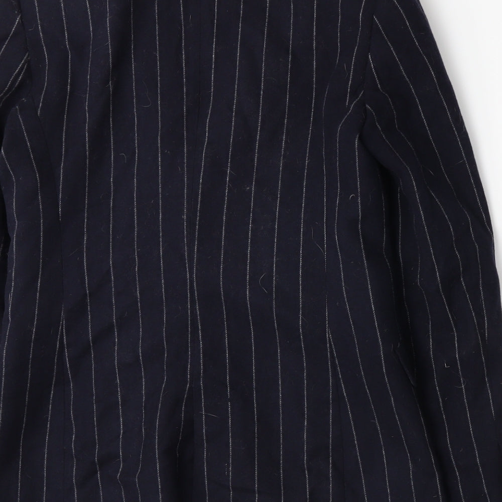 Mango Mens Blue Striped  Jacket Blazer Size S