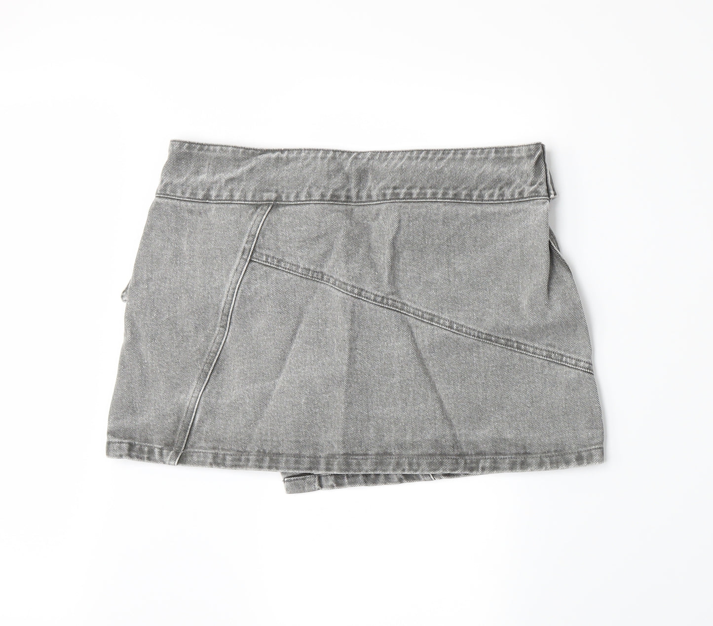 Topshop Womens Grey  Denim A-Line Skirt Size 10