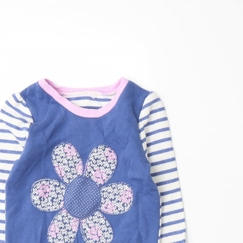 TU Girls Blue Striped  Pullover Jumper Size 18-24 Months