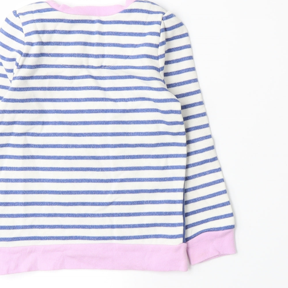 TU Girls Blue Striped  Pullover Jumper Size 18-24 Months