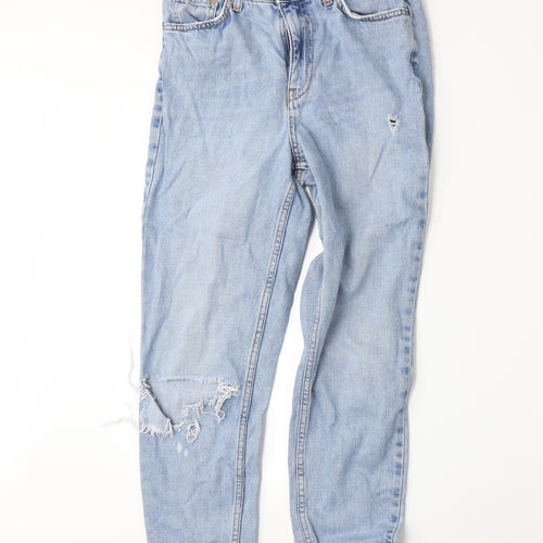 Topshop Womens Blue  Denim Mom Jeans Size 26 L25 in
