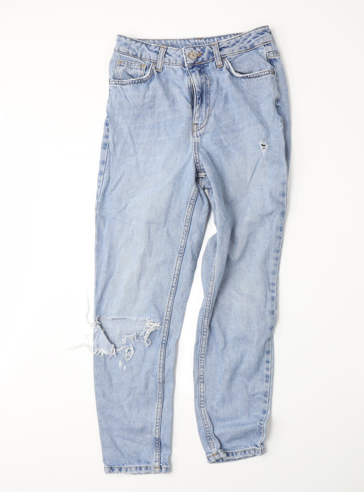 Topshop Womens Blue Denim Mom Jeans Size 26 L25 in