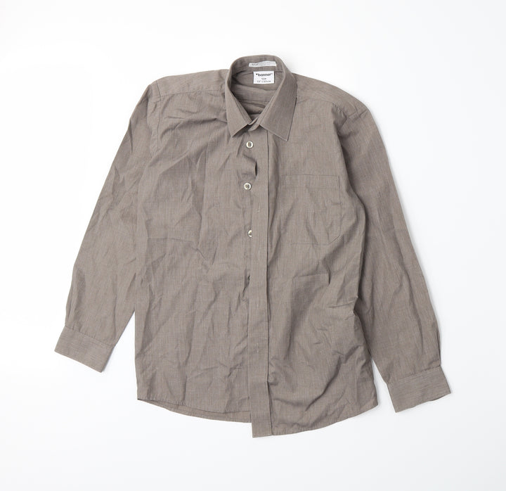 Banner Boys Brown Basic Button-Up Size L