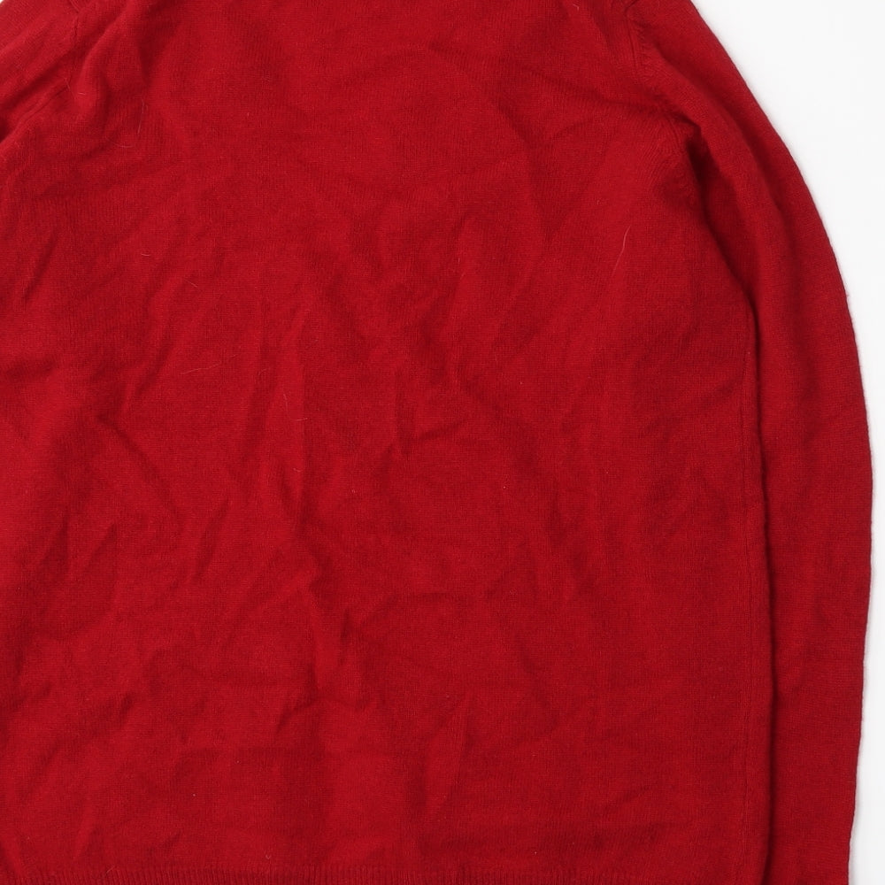 Isle Womens Red  Knit Cardigan Jumper Size 14