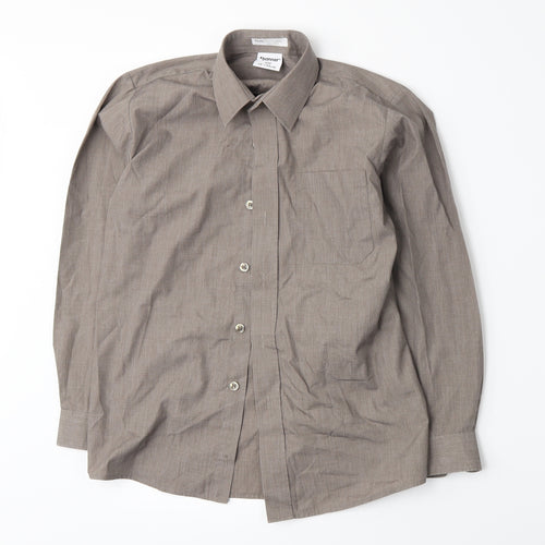 Banner Boys Brown   Basic Button-Up Size L
