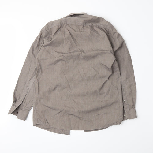 Banner Boys Brown   Basic Button-Up Size L