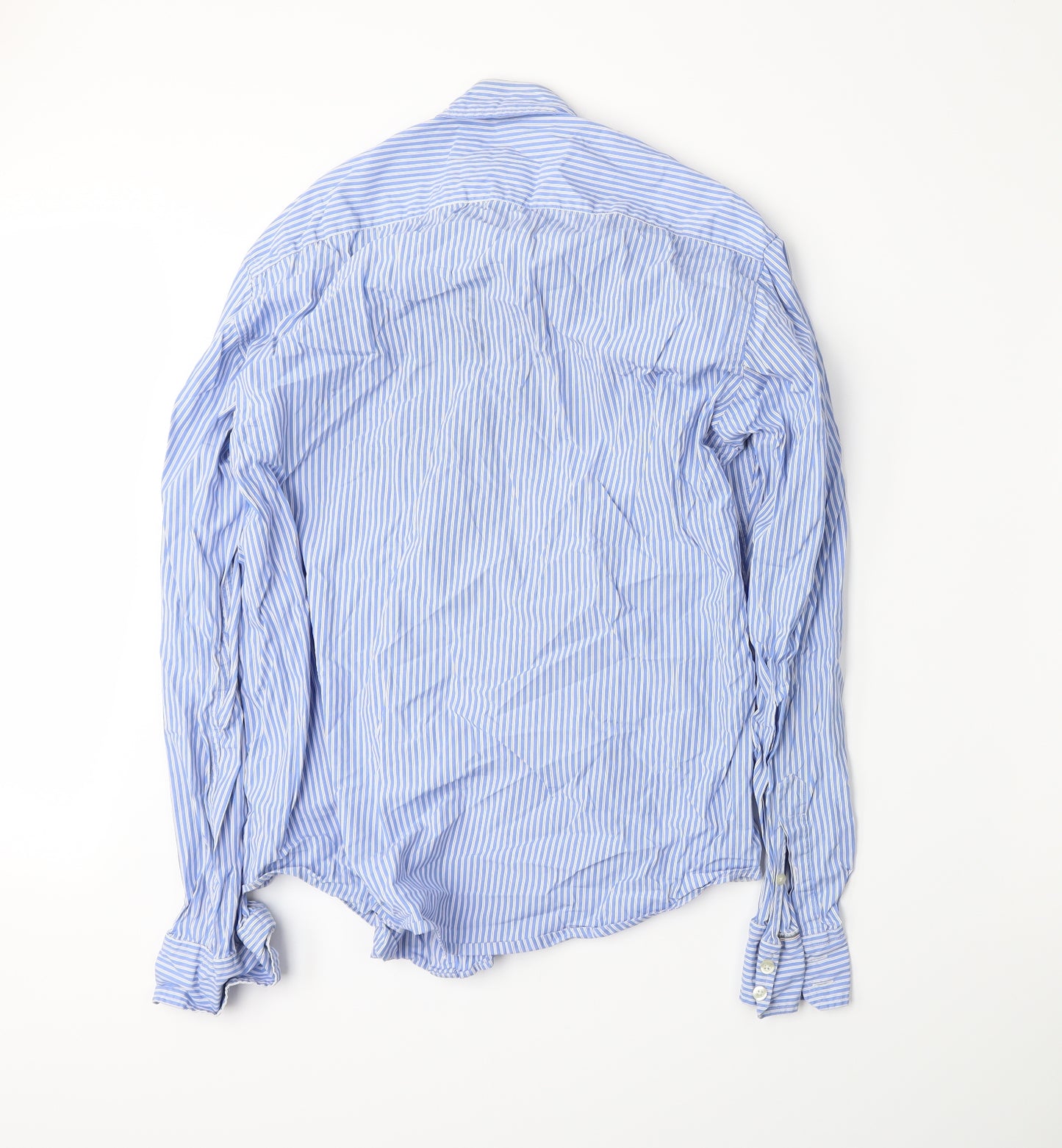 Hartford Mens Blue Striped   Button-Up Size XL