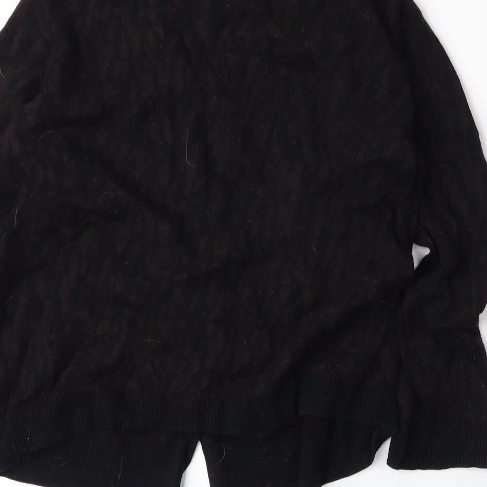 Hobbs Womens Brown Animal Print  Cardigan Jumper Size L