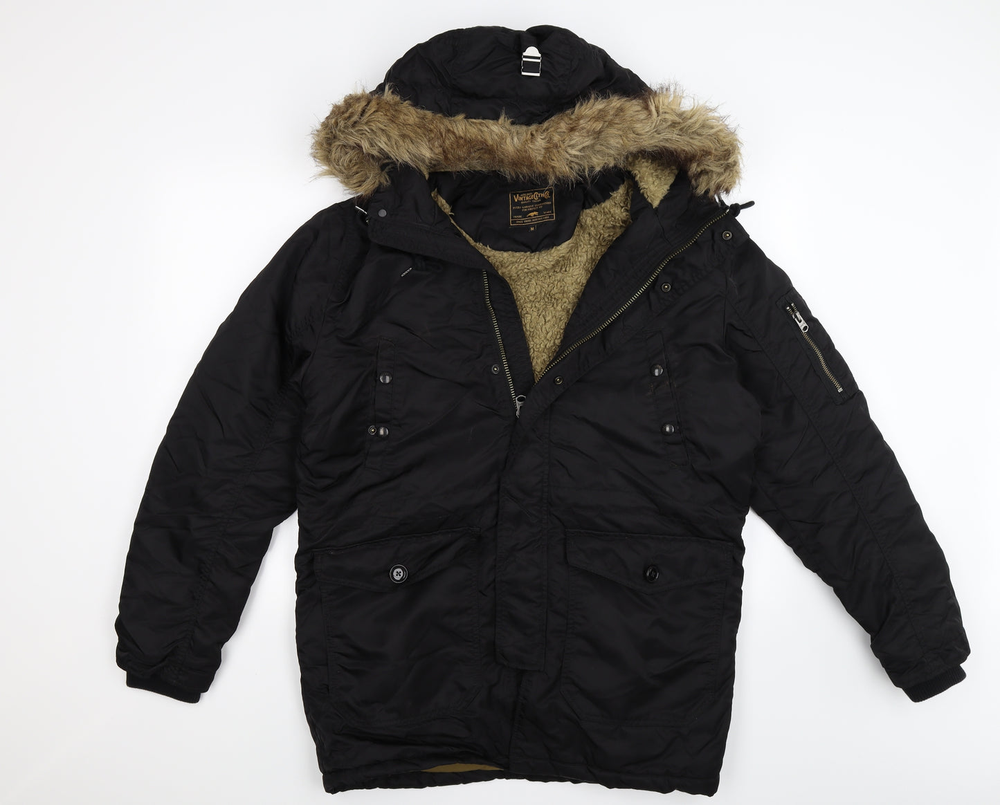 JACK & JONES Mens Black   Windbreaker Coat Size L