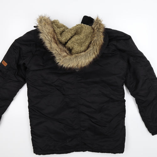 JACK & JONES Mens Black   Windbreaker Coat Size L