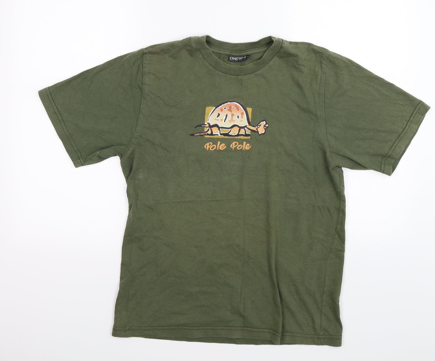 oneway Mens Green    T-Shirt Size M  - pole pole