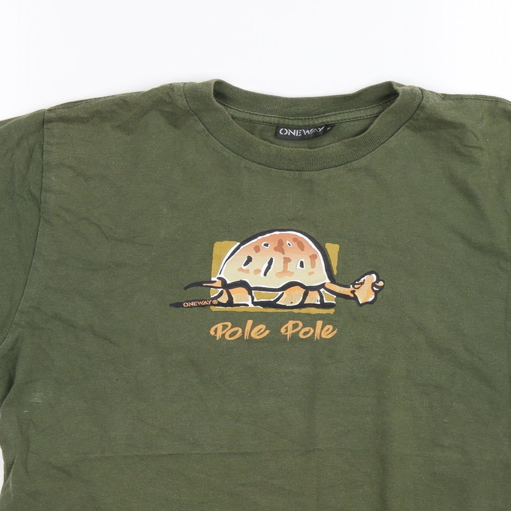 oneway Mens Green    T-Shirt Size M  - pole pole