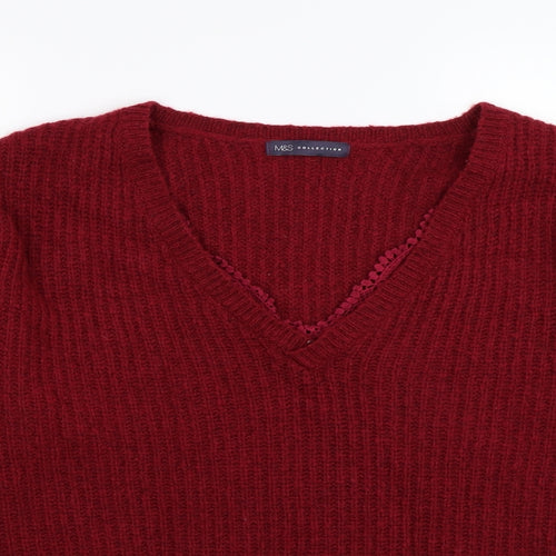 Marks and Spencer Womens Red  Knit Pullover Jumper Size 22